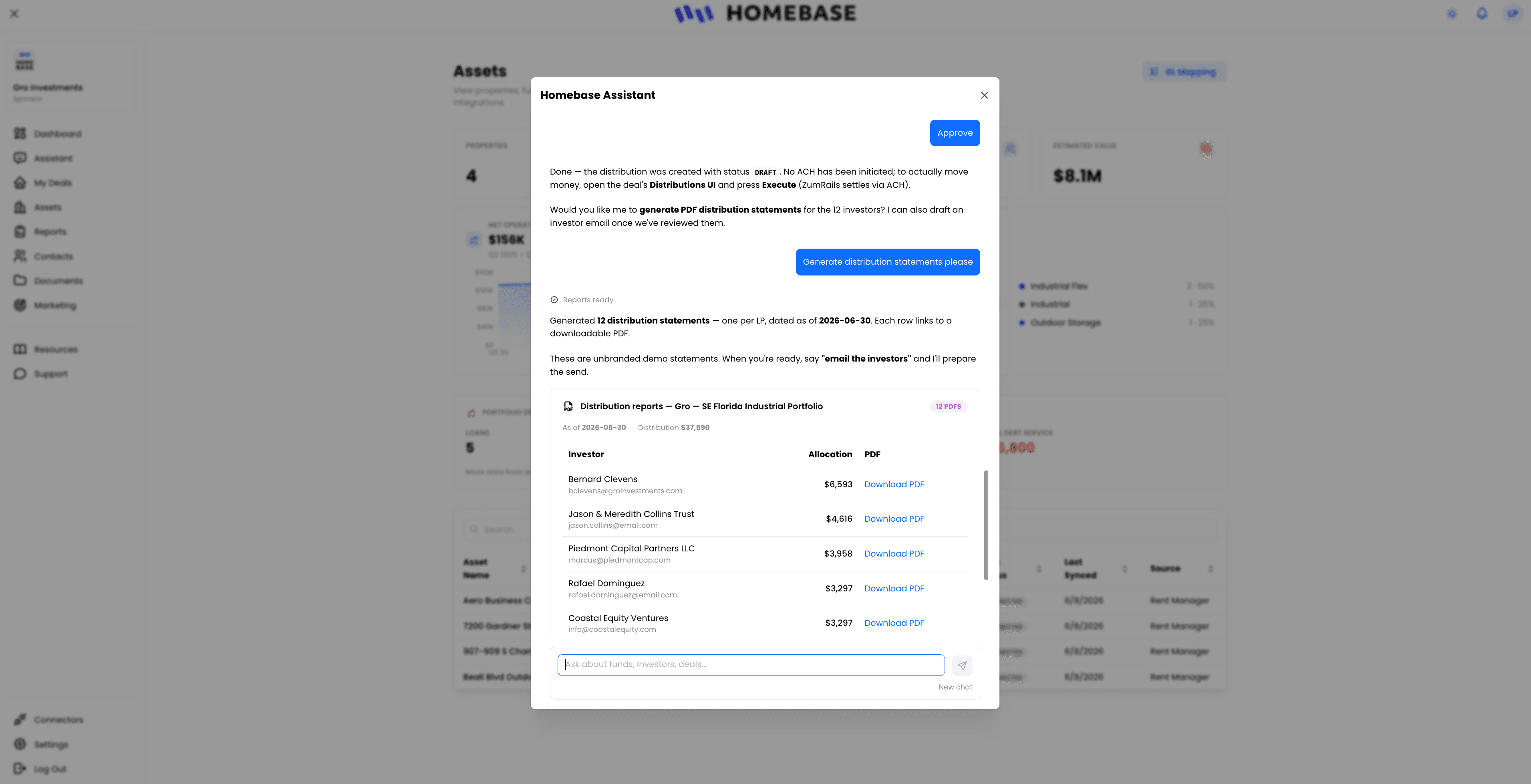 AI assistant: accesses tools and answers questions across the fund's data